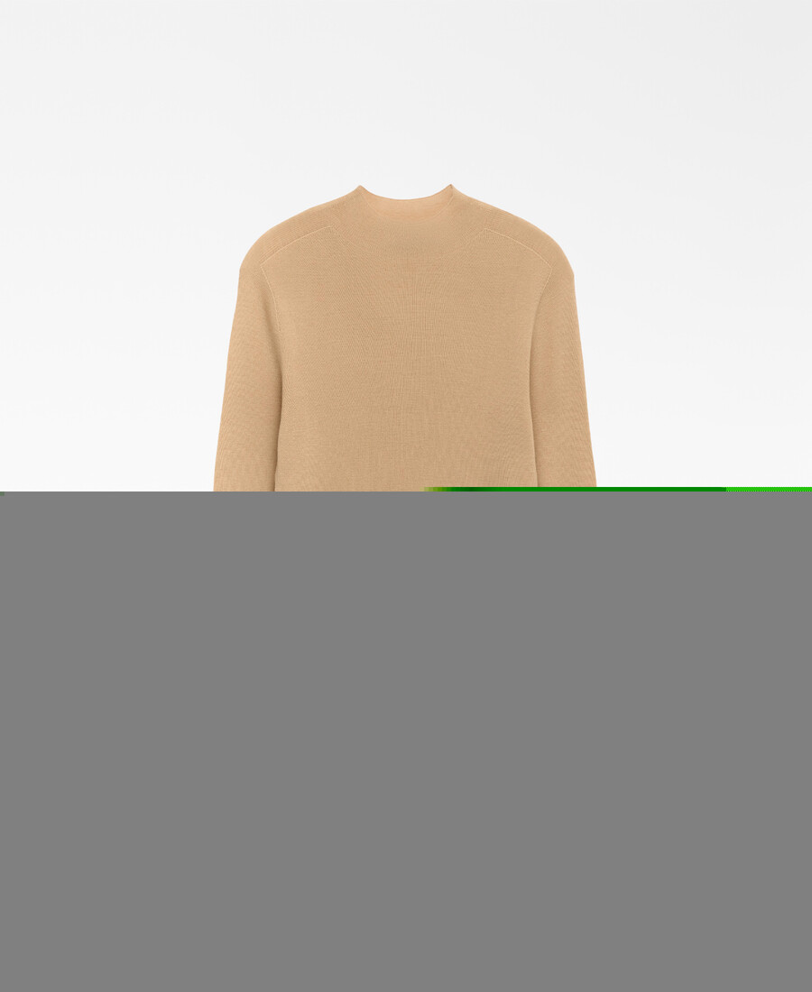 maglione aderente in lana merino da donna