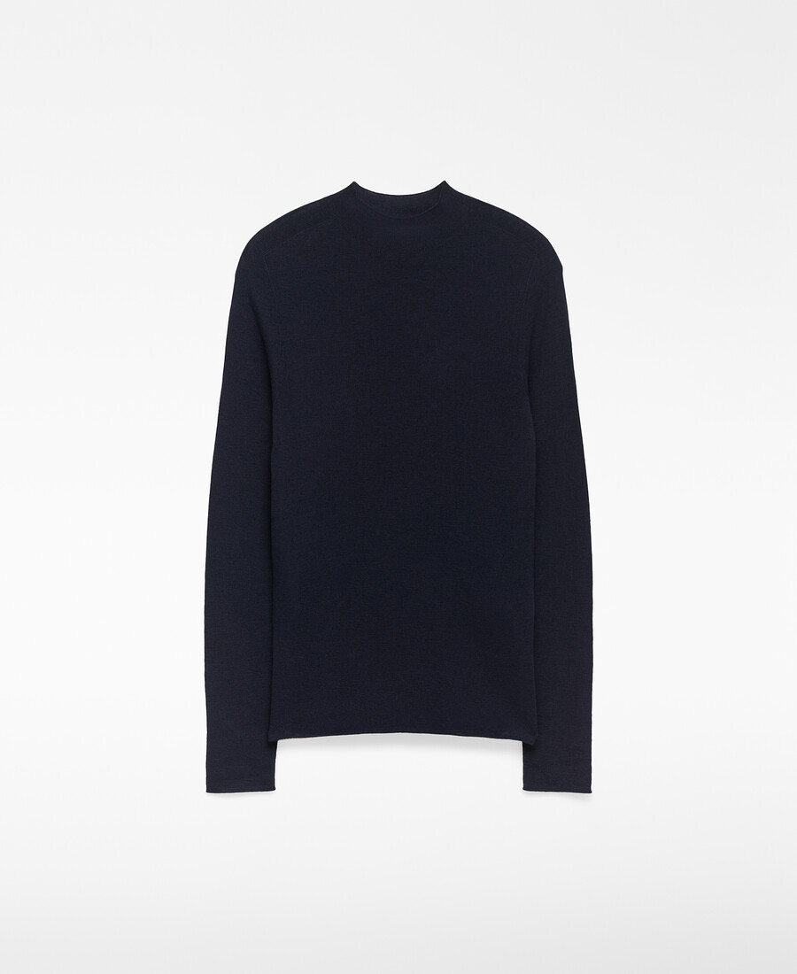 maglione aderente in lana merino da donna