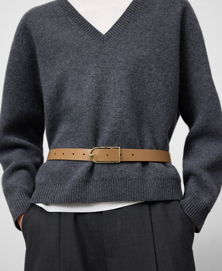 maglione donna in lana con scollo a v