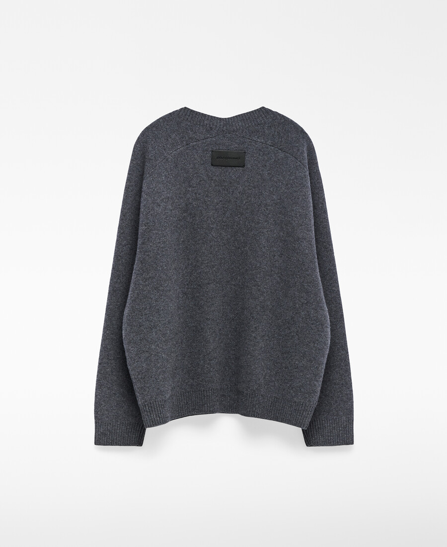 maglione donna in lana con scollo a v