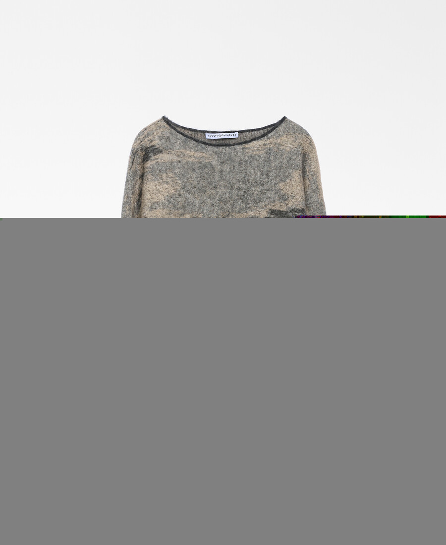 maglione da donna in maglia jacquard sfumata