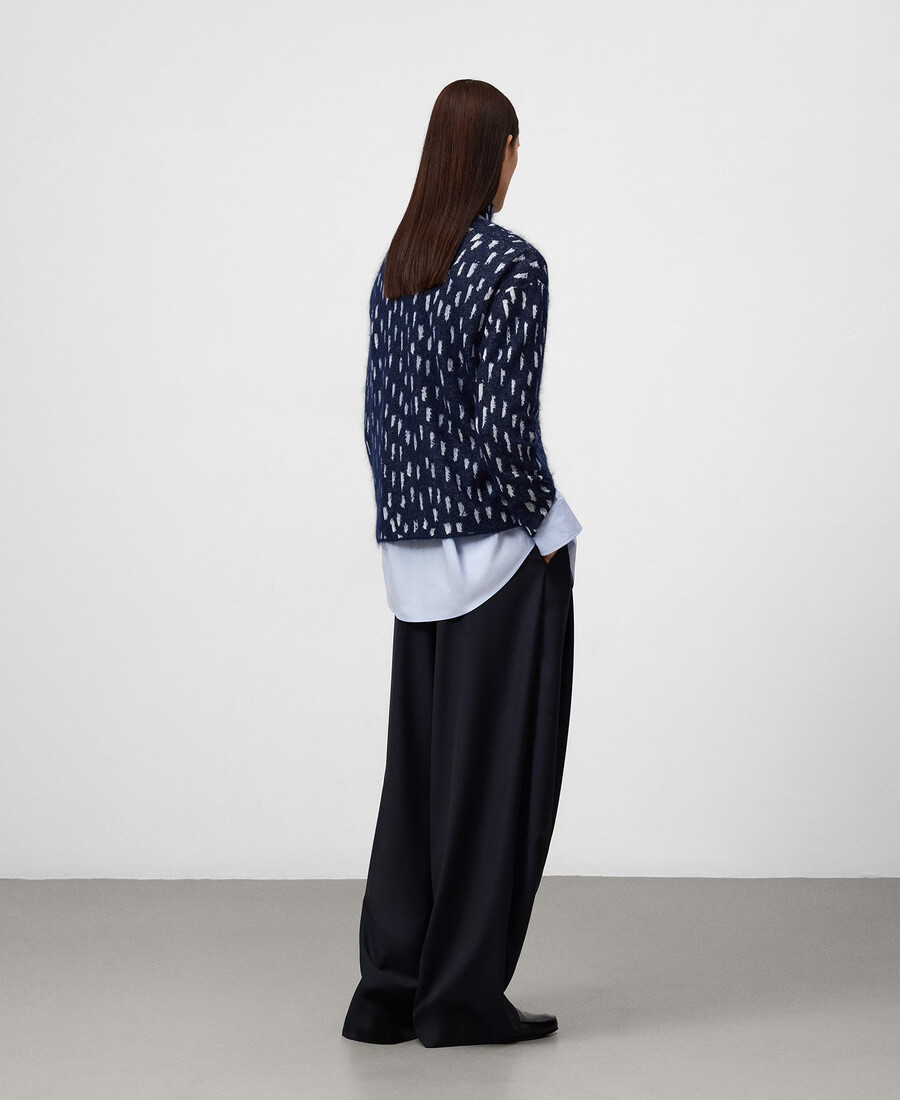 maglione donna stampato in maglia jacquard