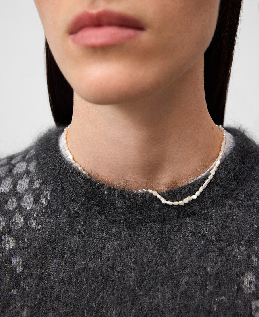 maglione donna in maglia jacquard garzata
