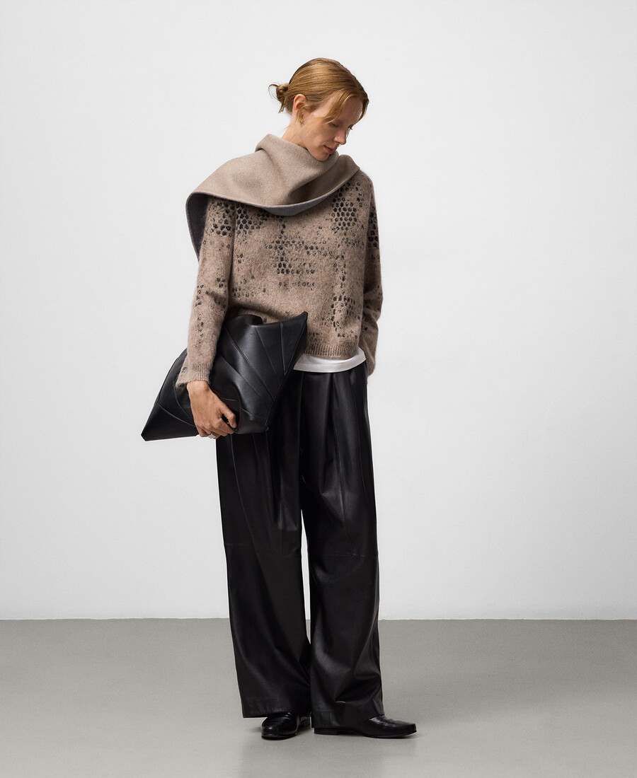maglione donna in maglia jacquard