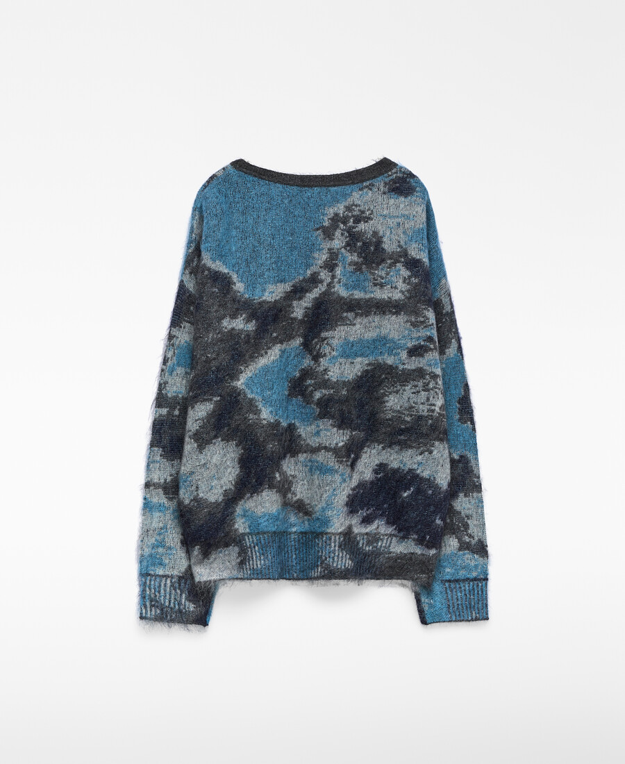 maglione donna stampato in maglia jacquard