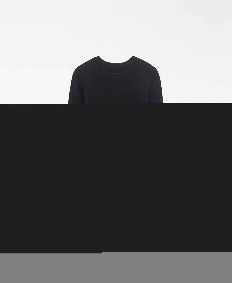 maglione girocollo in lana merino da donna