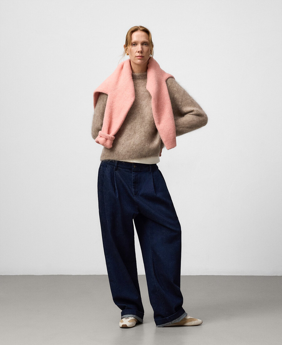 maglione donna in maglia garzata