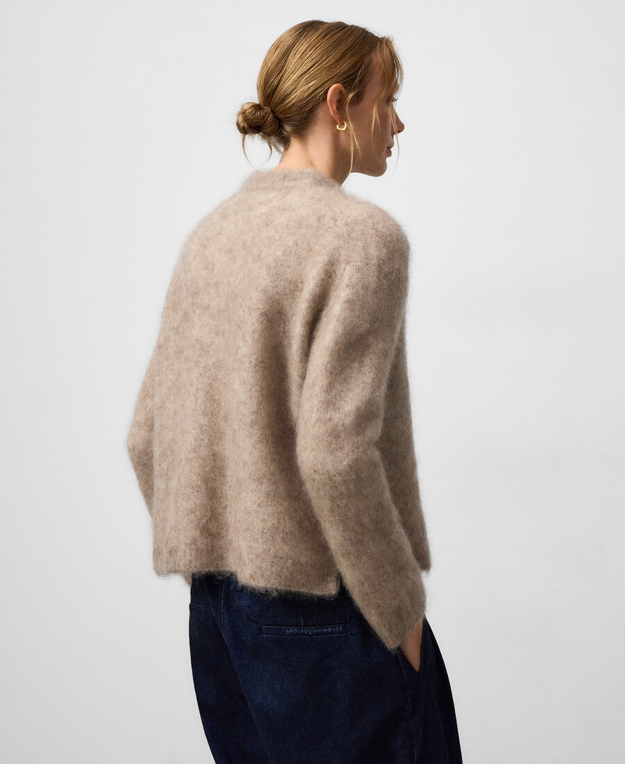 maglione donna in maglia garzata