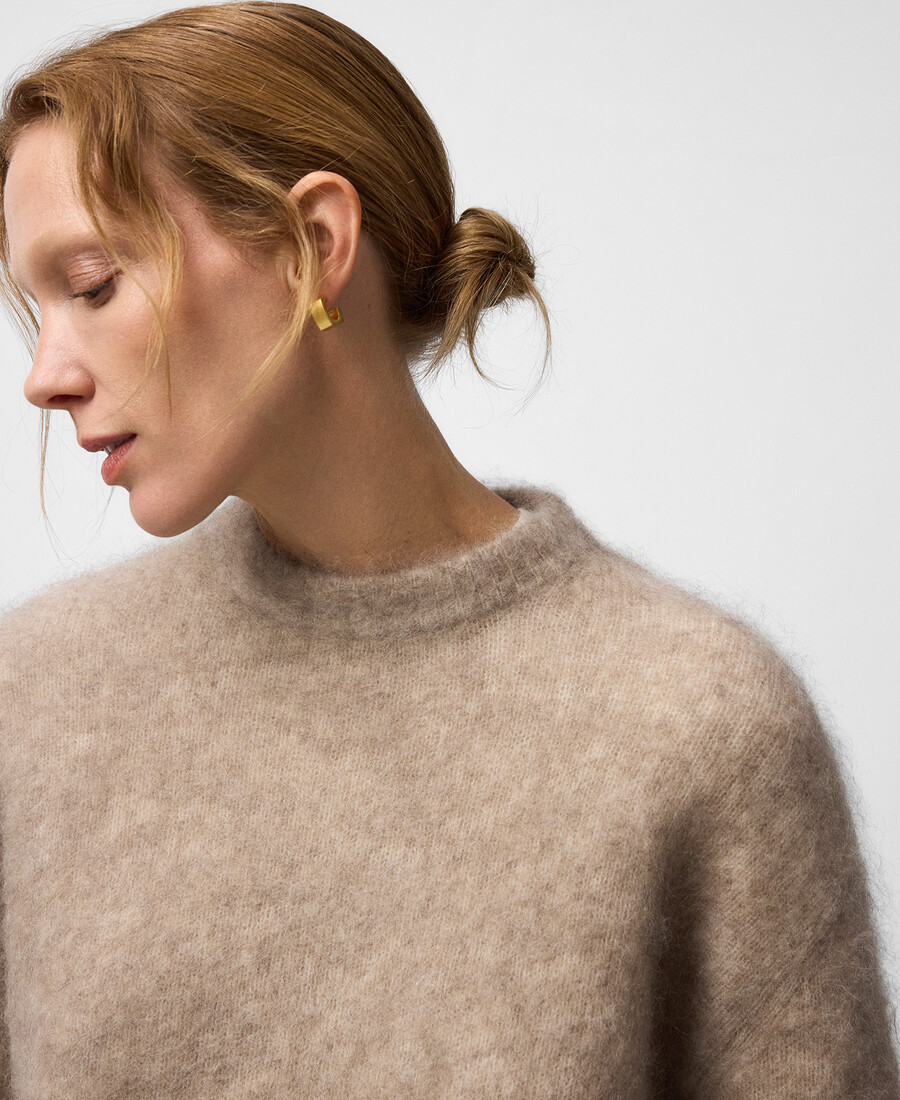 maglione donna in maglia garzata