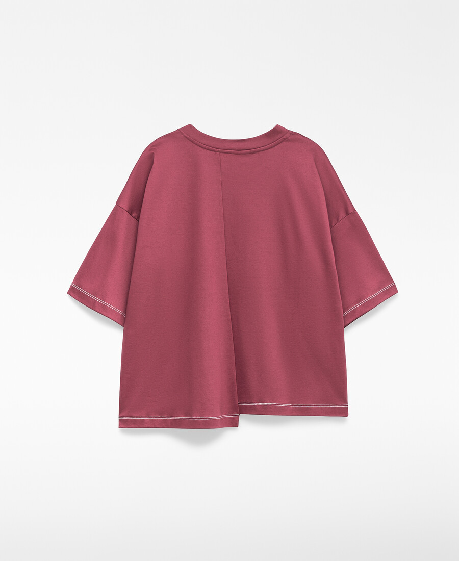 t-shirt donna asimmetrica vestibilità rilassata
