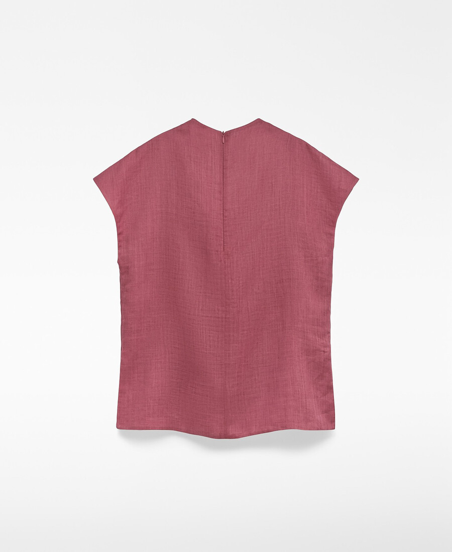 top da donna drappeggiato in ramia