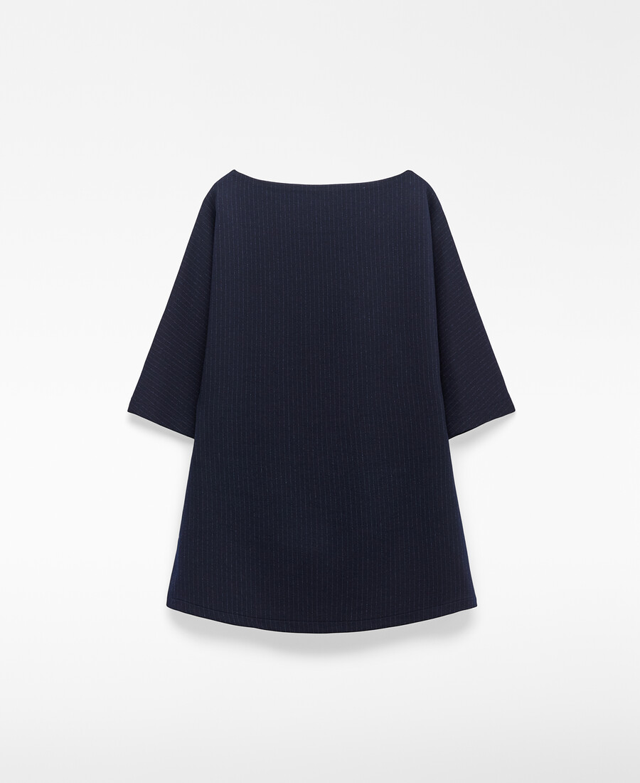 top a righe drappeggiato da donna
