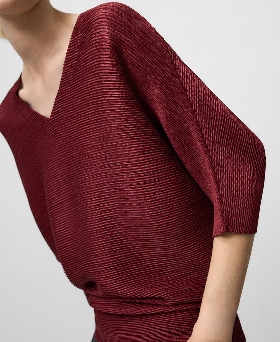 top scollato a v da donna