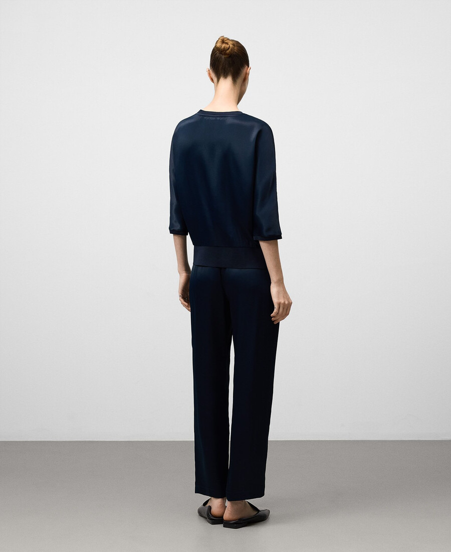 top in raso fluido da donna