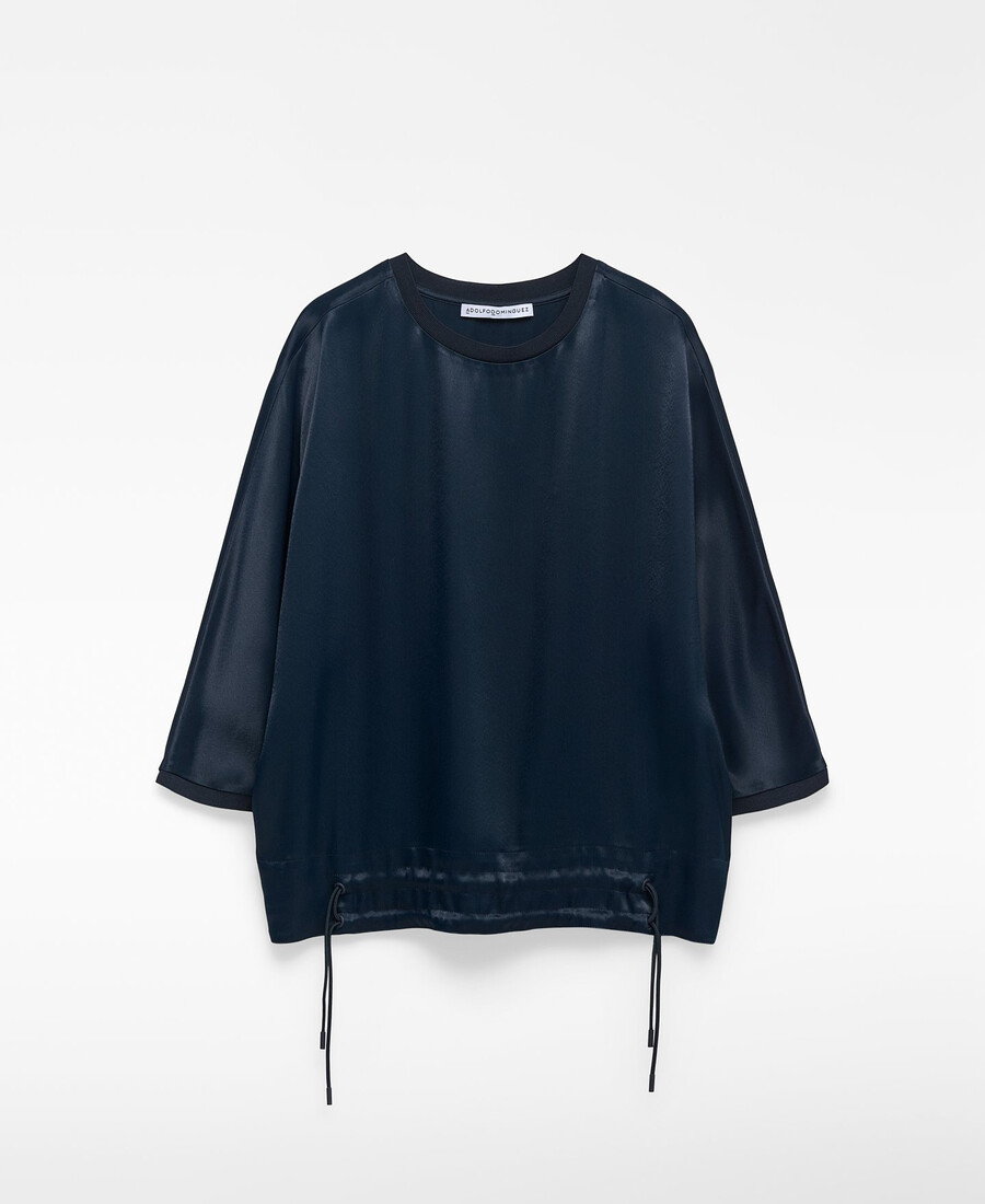 top in raso fluido da donna