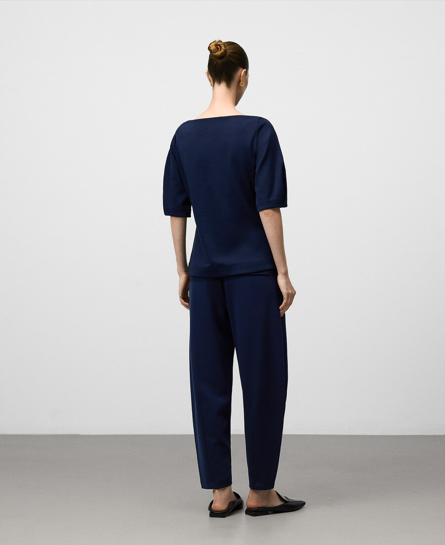 top donna con scollo a barca