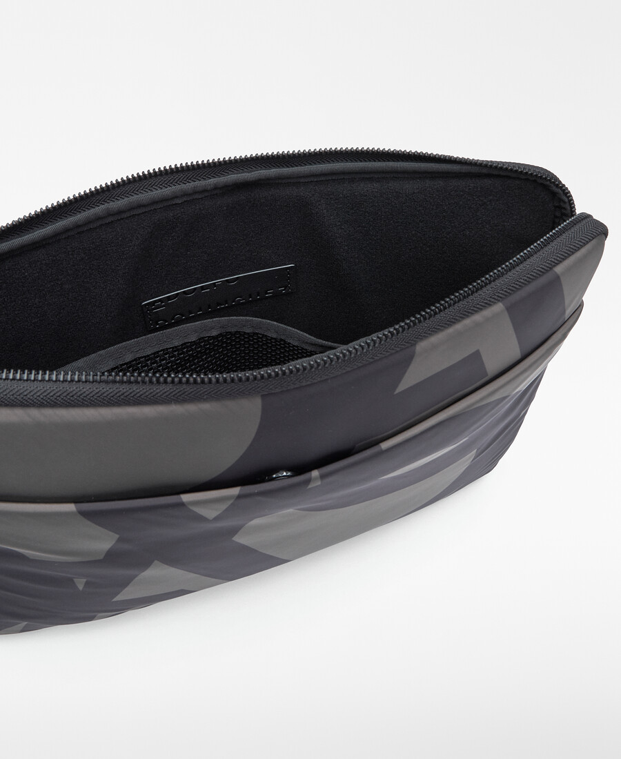 custodia in nylon per laptop con maxi logo donna
