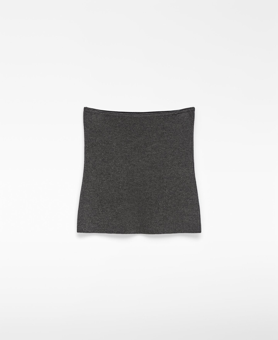 top a tubo in lana merino da donna