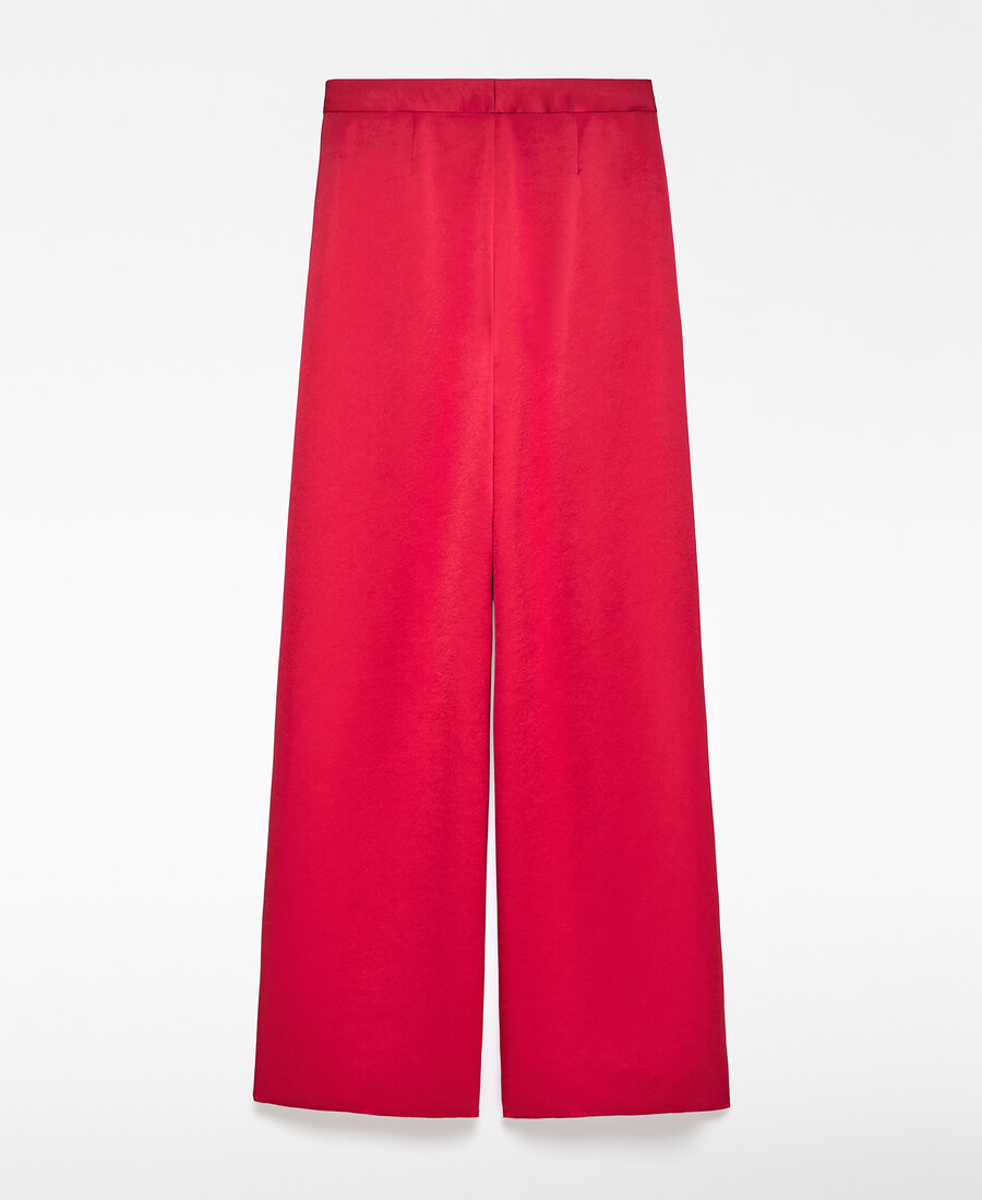 pantaloni larghi in raso da donna