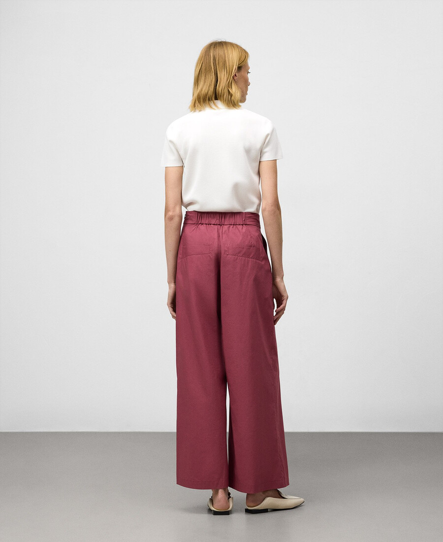 pantaloni avvolgenti in cotone da donna