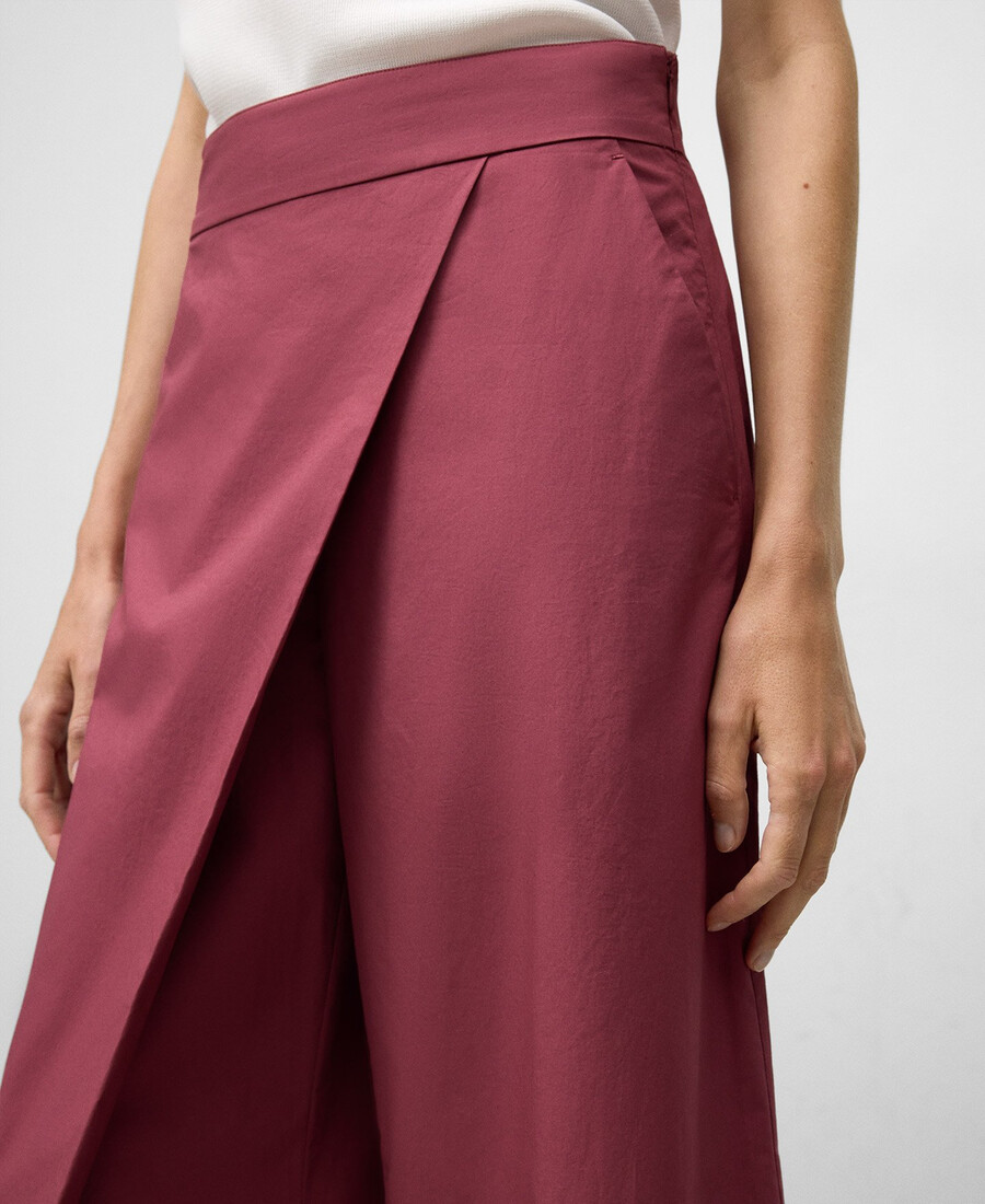 pantaloni avvolgenti in cotone da donna