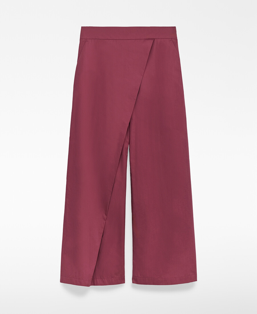 pantaloni avvolgenti in cotone da donna