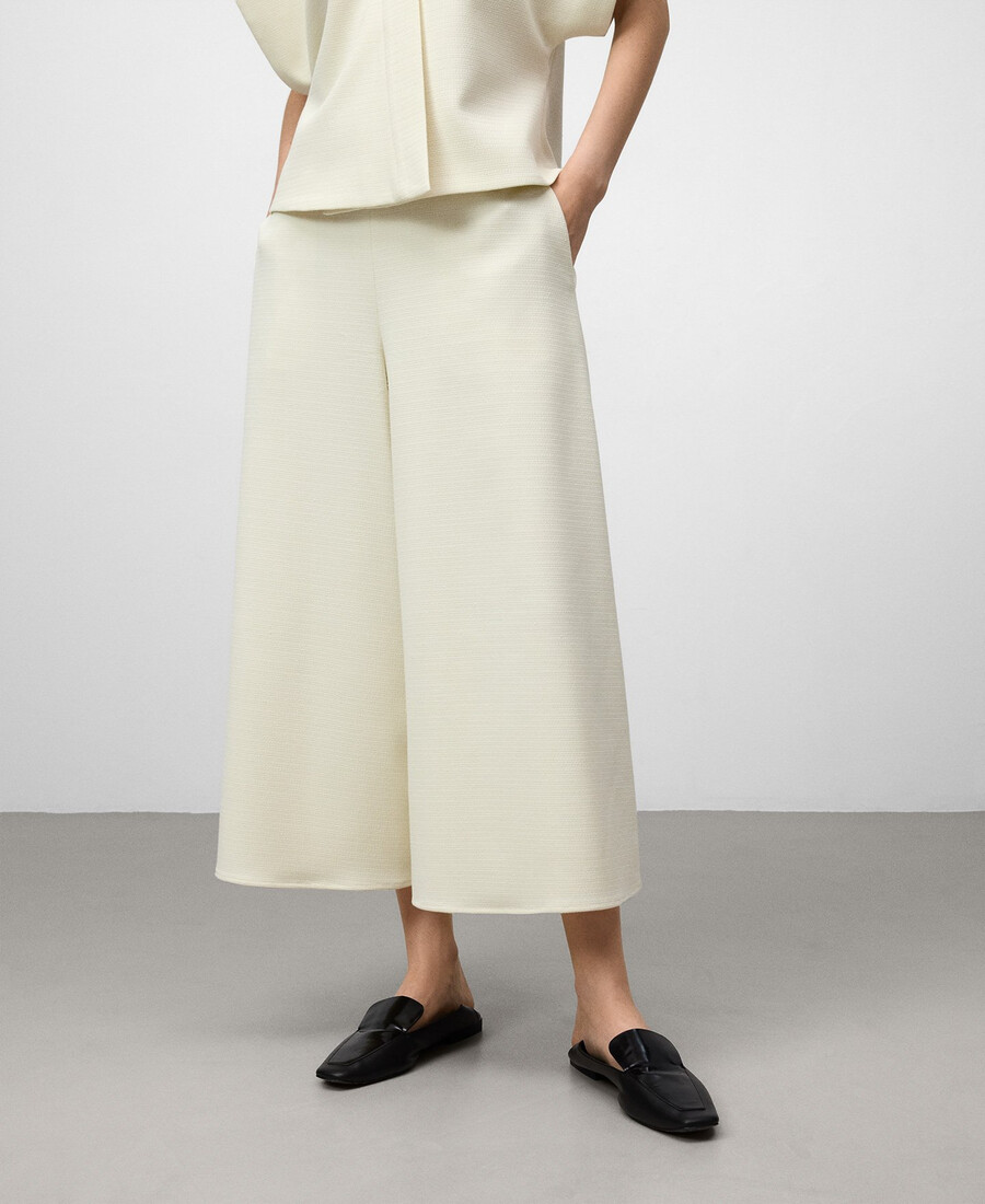 pantaloni culotte testurizzati da donna