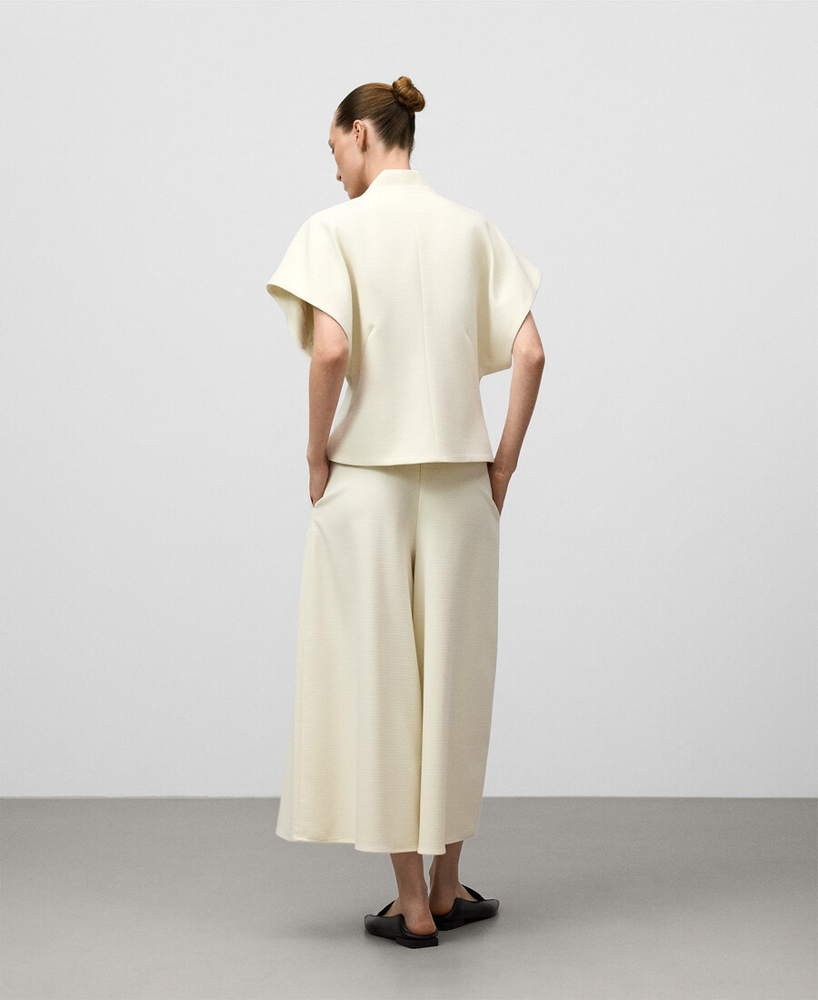 pantaloni culotte testurizzati da donna