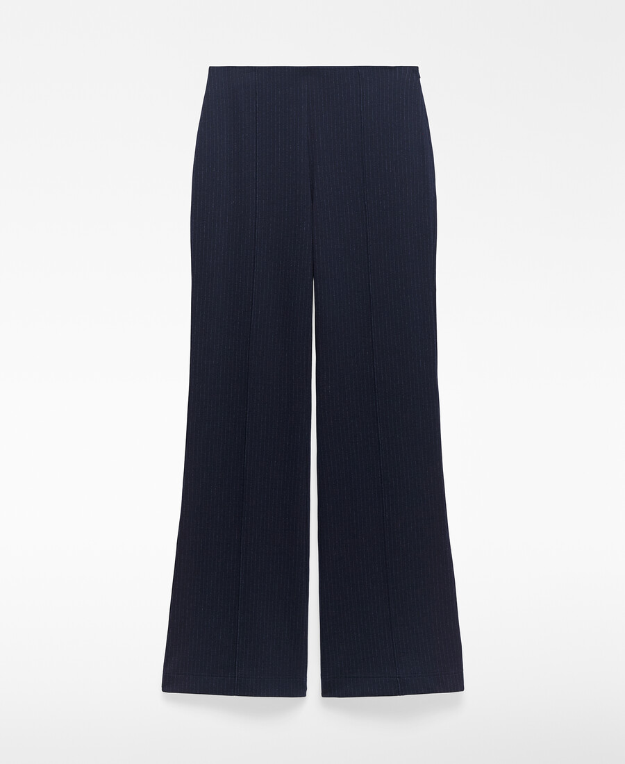 pantaloni a zampa a righe da donna