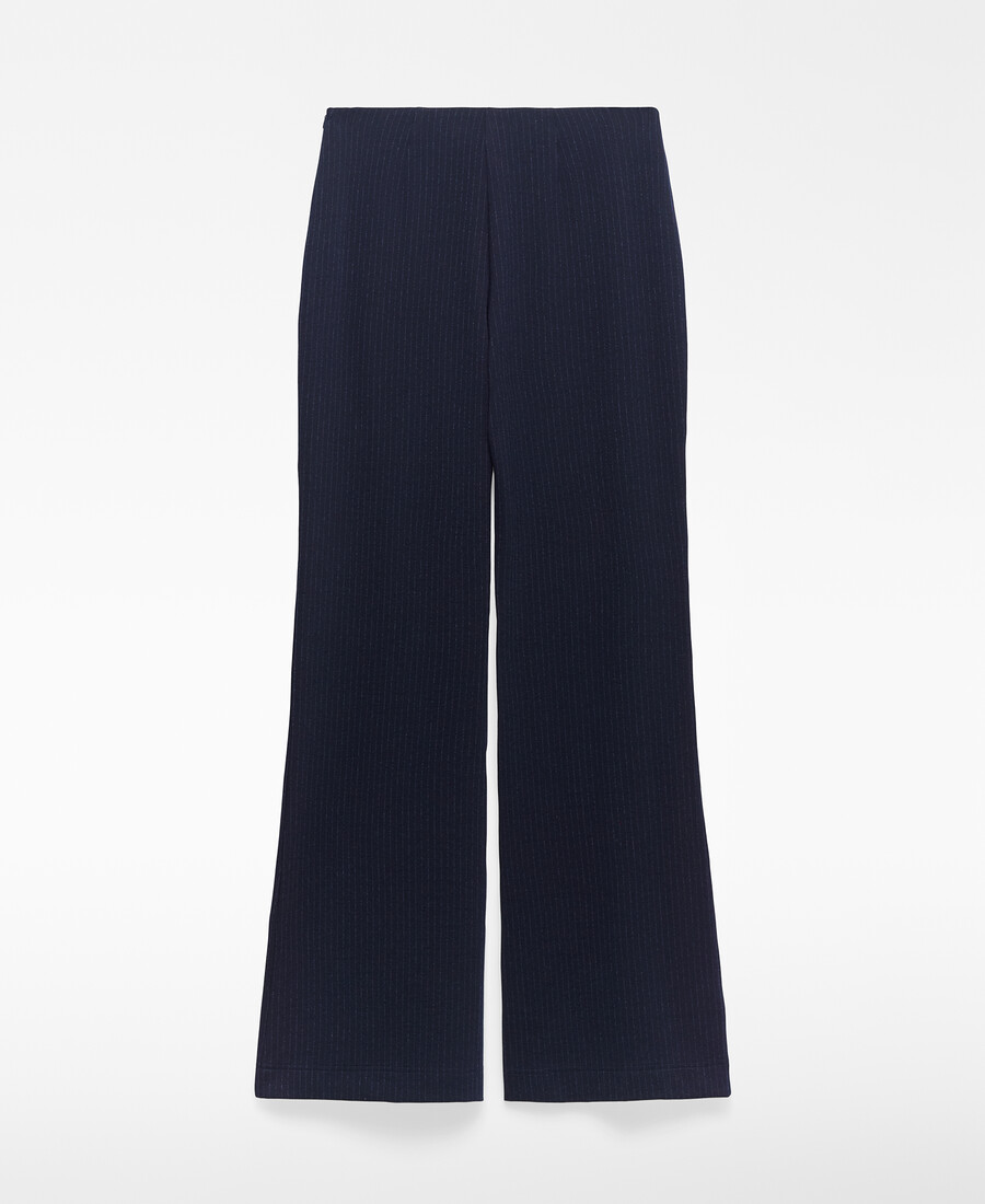 pantaloni a zampa a righe da donna