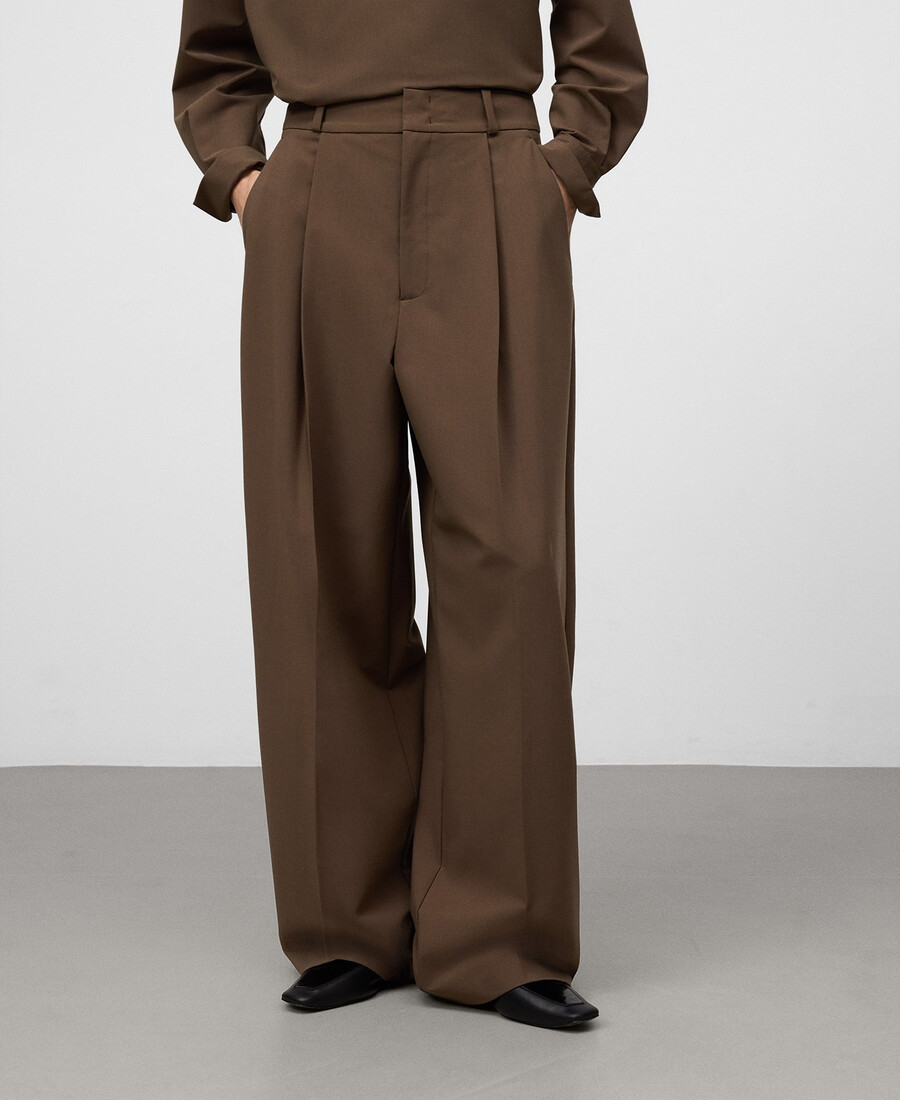 pantaloni sartoriali a gamba larga da donna