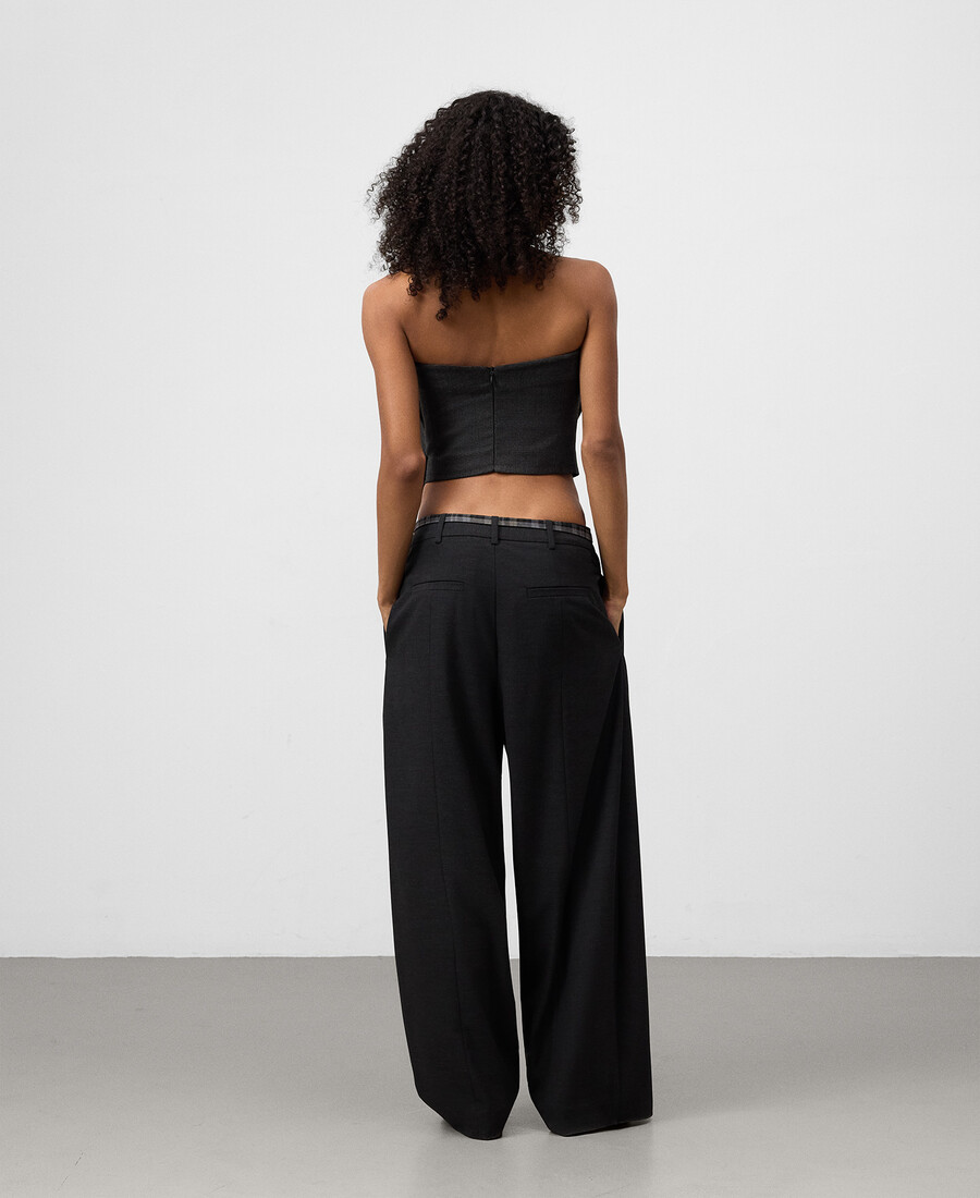pantaloni asimmetrici combinati donna