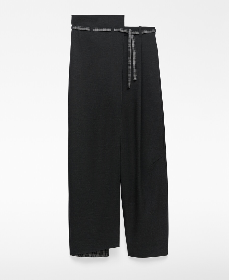 pantaloni asimmetrici combinati donna