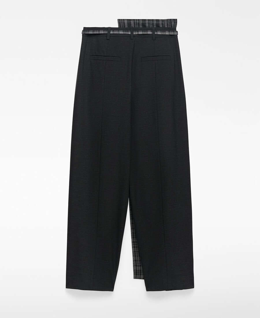 pantaloni asimmetrici combinati donna