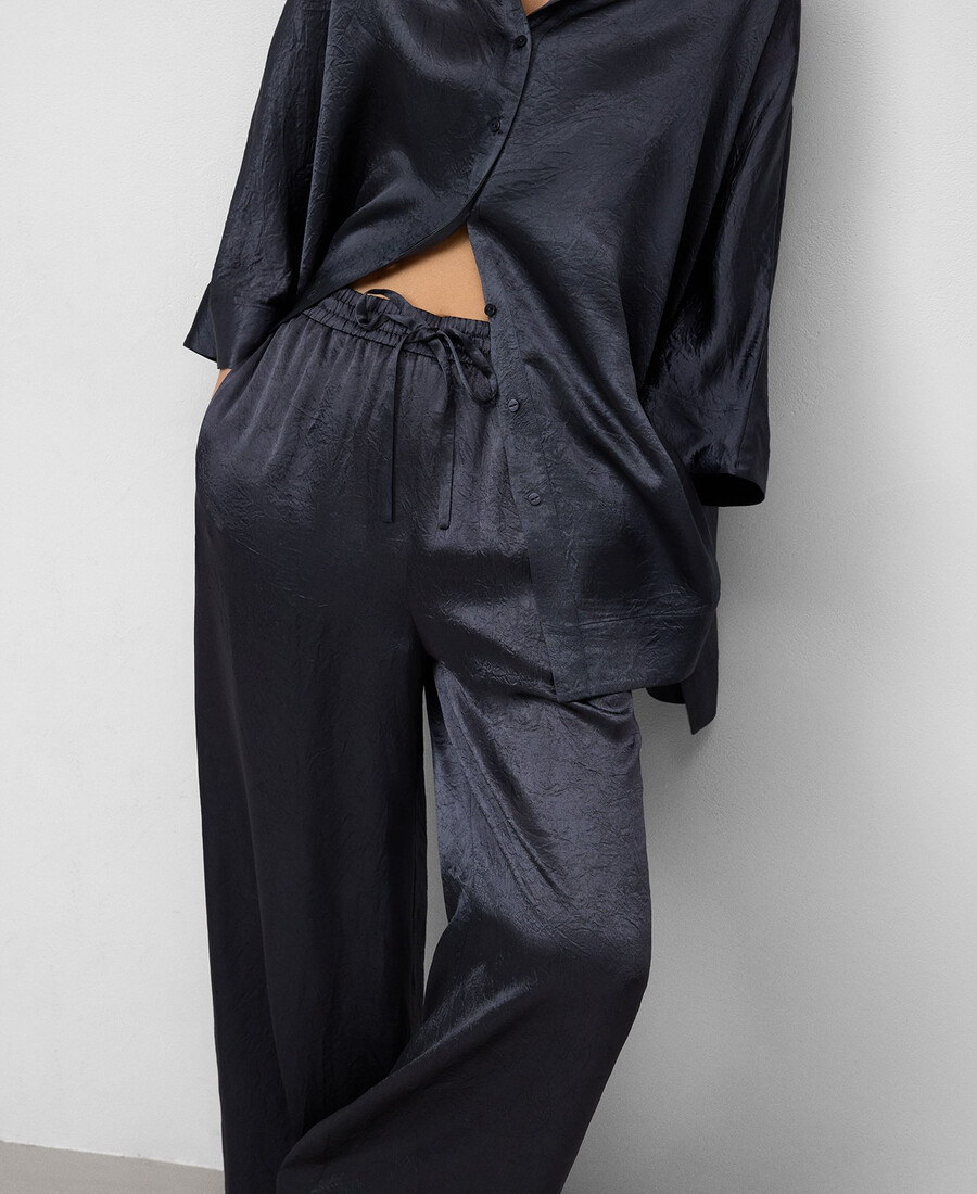 pantaloni pigiama in raso da donna