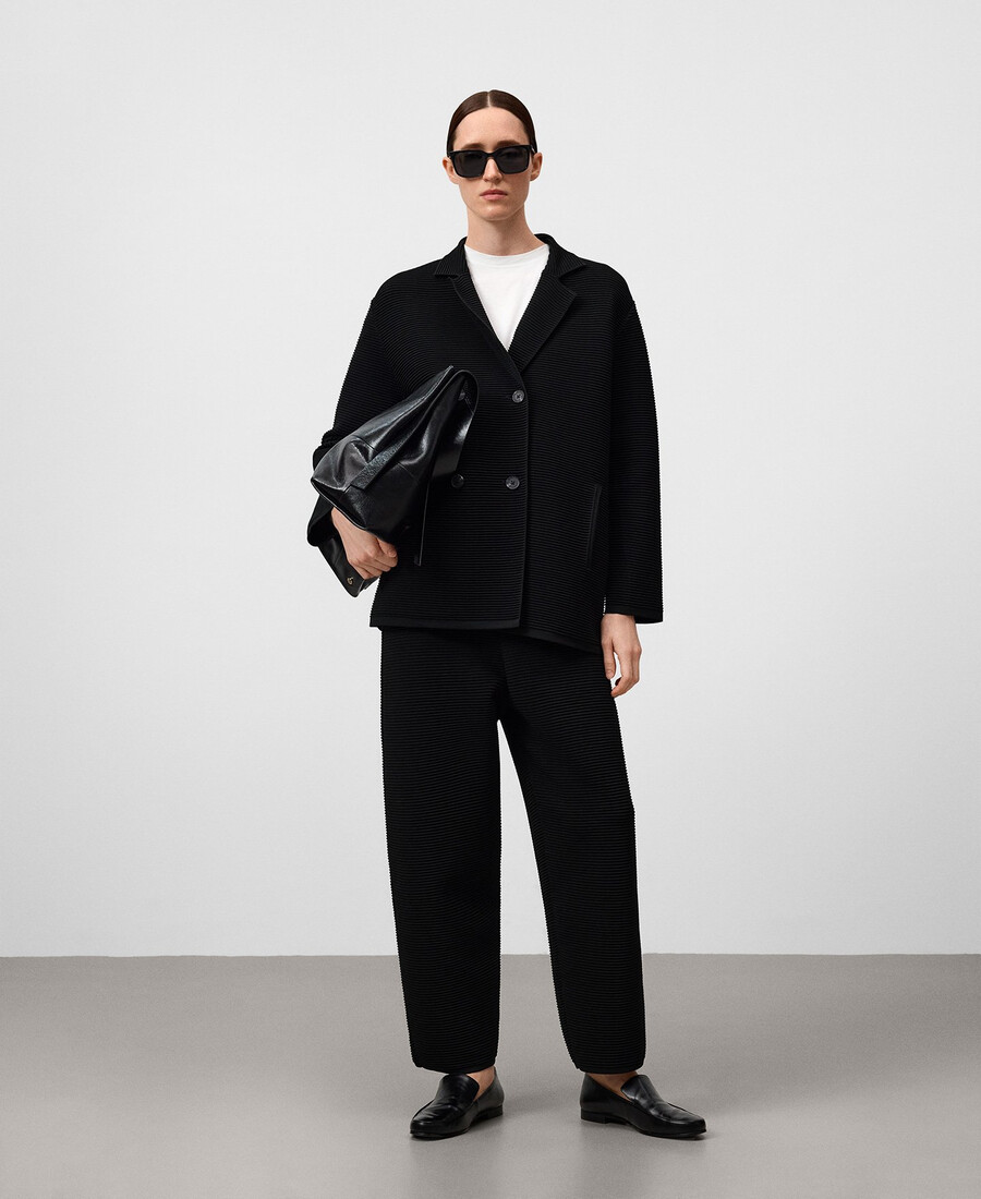 pantaloni strutturati a canna da donna