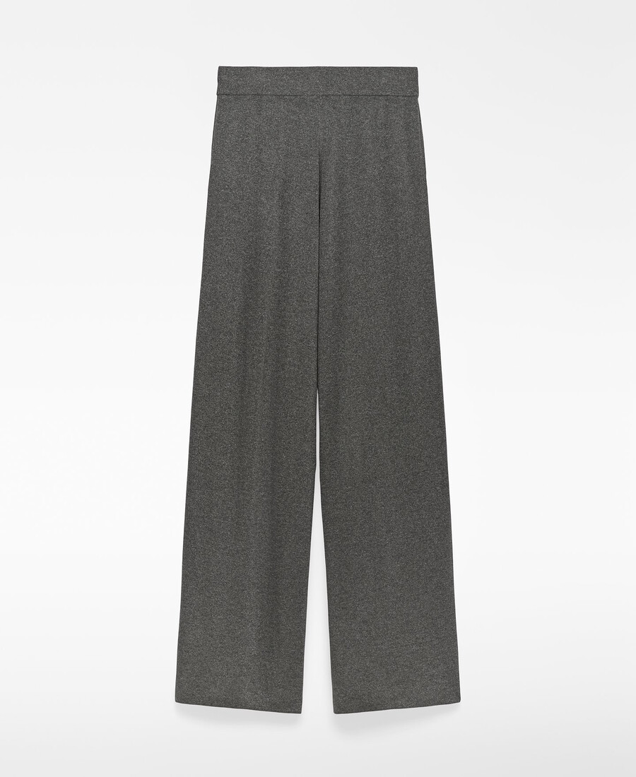 pantaloni larghi in maglia metallizzata da donna
