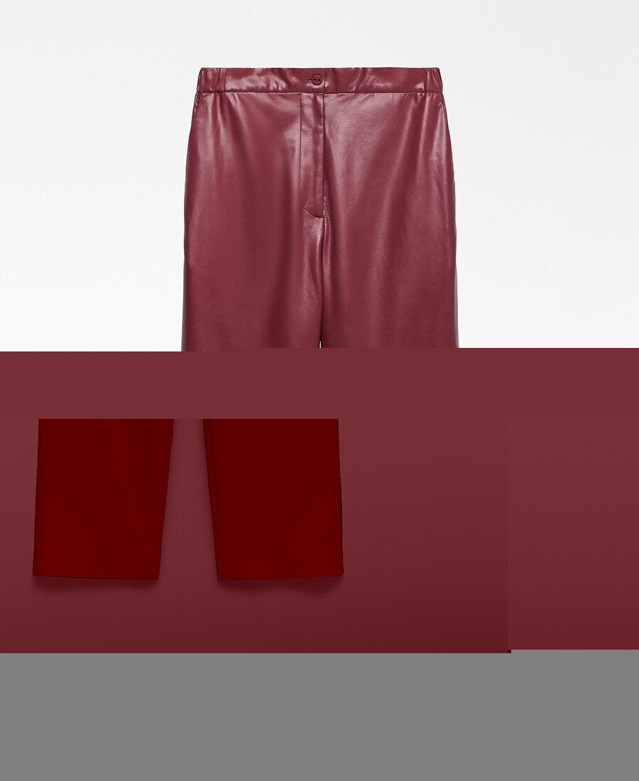 pantaloni dritti in pelle e non in pelle da donna