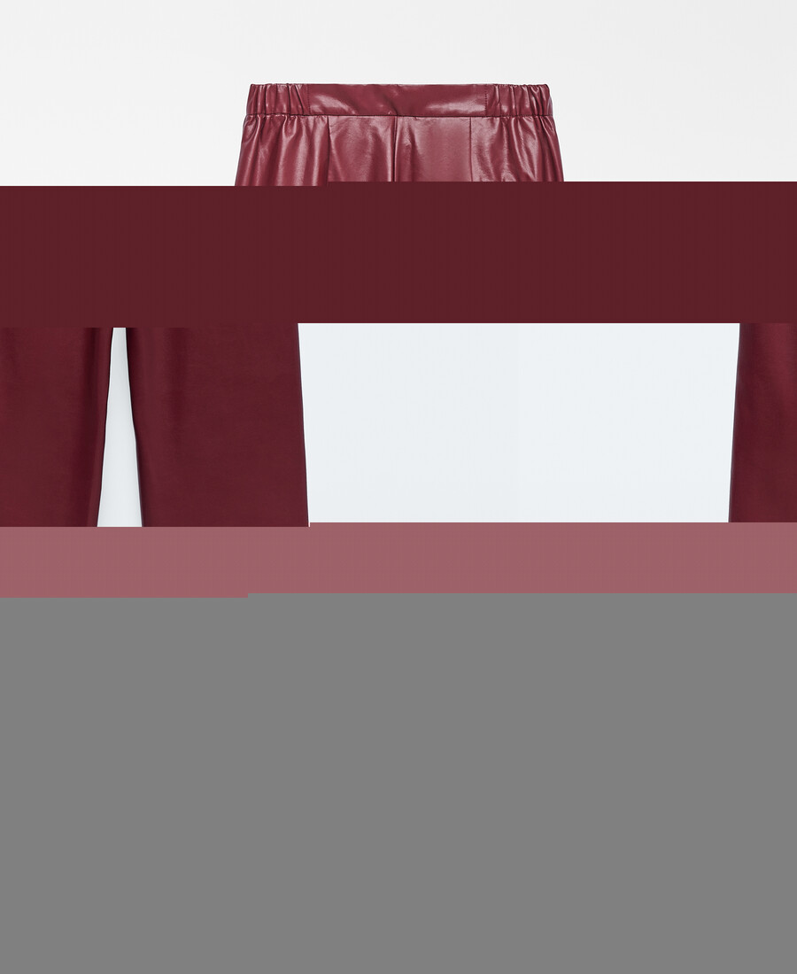 pantaloni dritti in pelle e non in pelle da donna