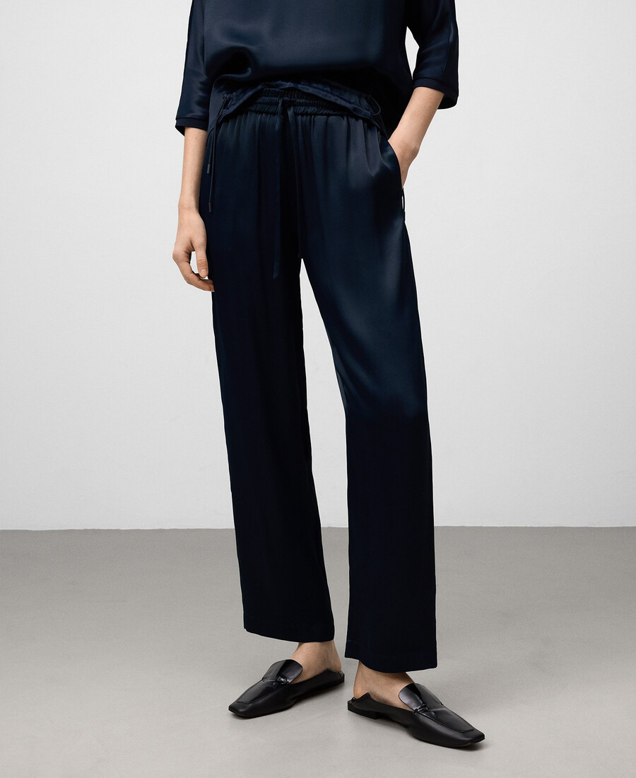 pantaloni jogger in raso da donna