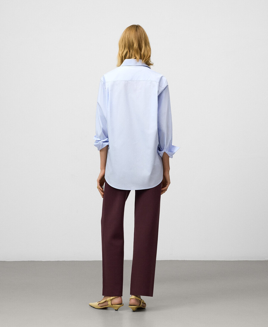 pantaloni dritti in maglia da donna