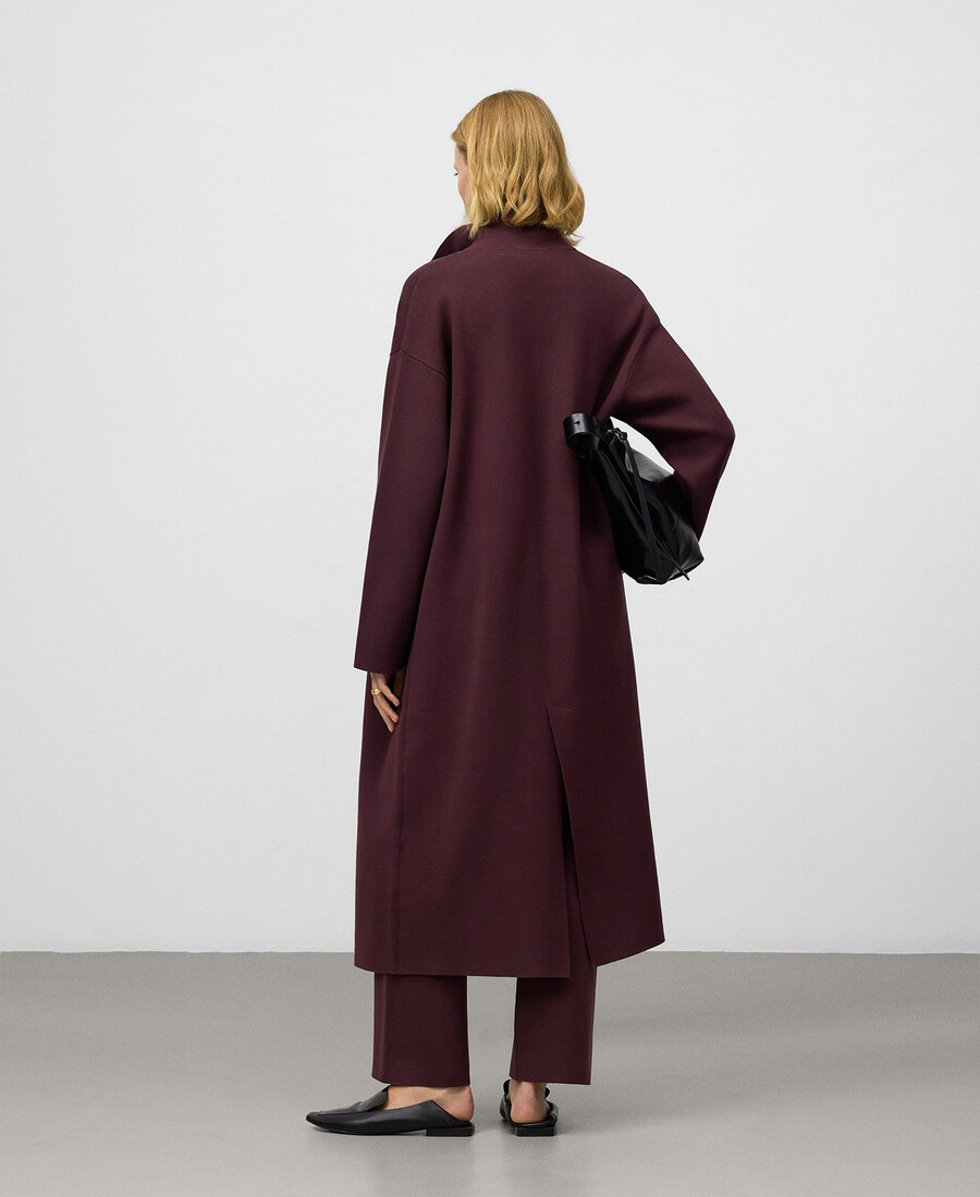 pantaloni dritti in maglia da donna