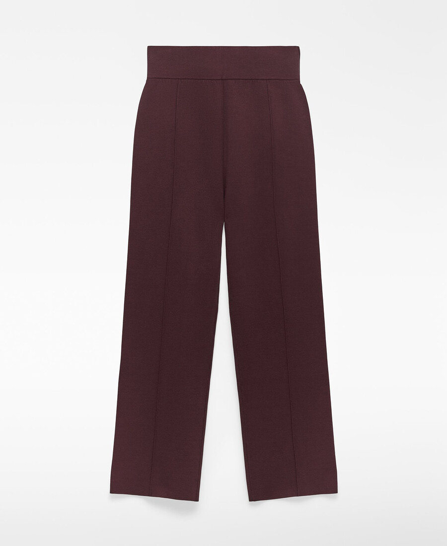 pantaloni dritti in maglia da donna