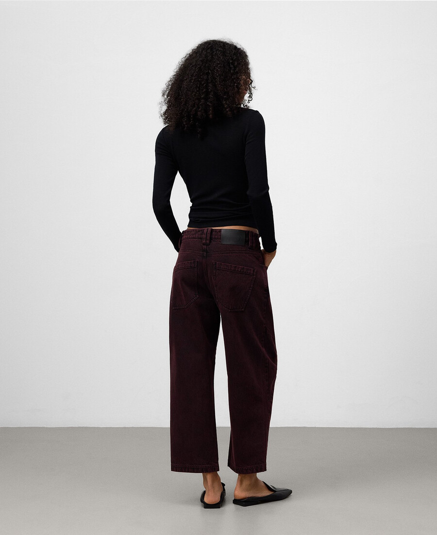pantaloni da donna in denim lavato alla caviglia