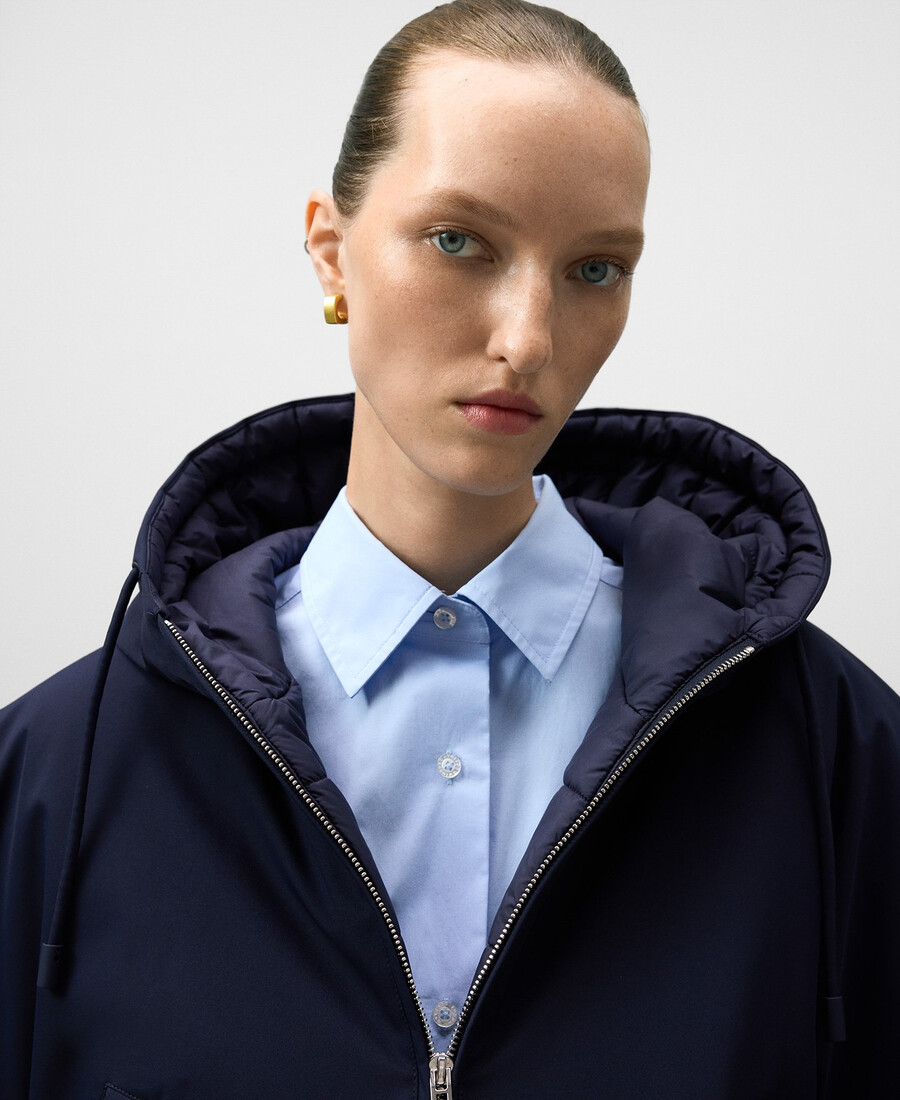 gilet imbottito con cappuccio donna
