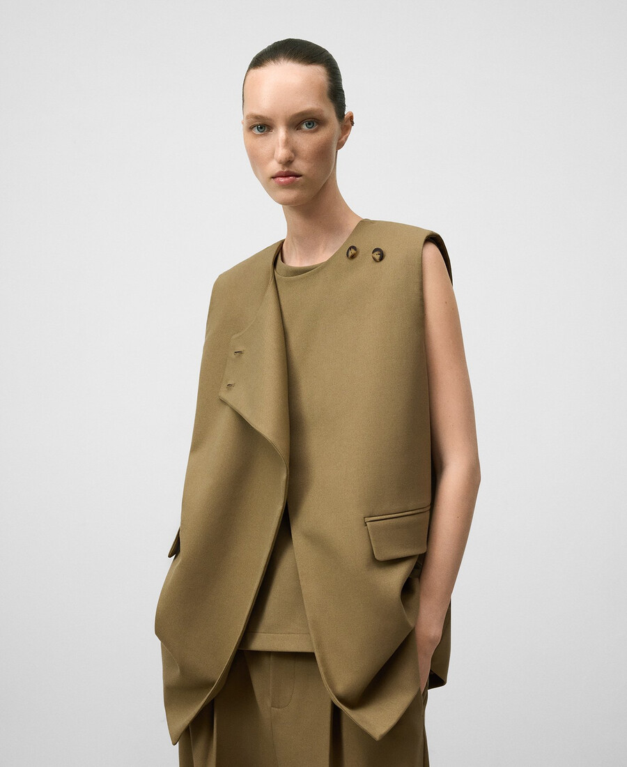 gilet incrociato davanti donna