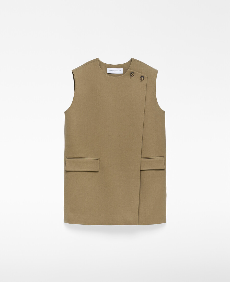 gilet incrociato davanti donna