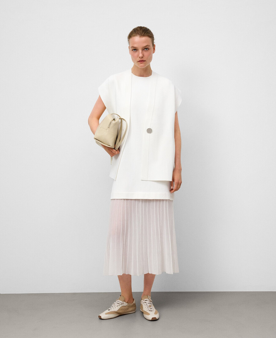 gilet in maglia con pannelli laterali donna