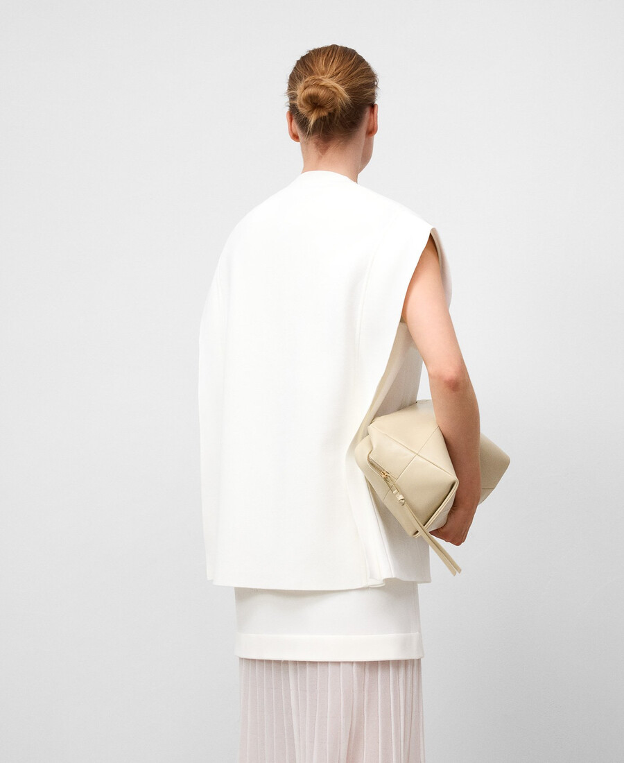 gilet in maglia con pannelli laterali donna