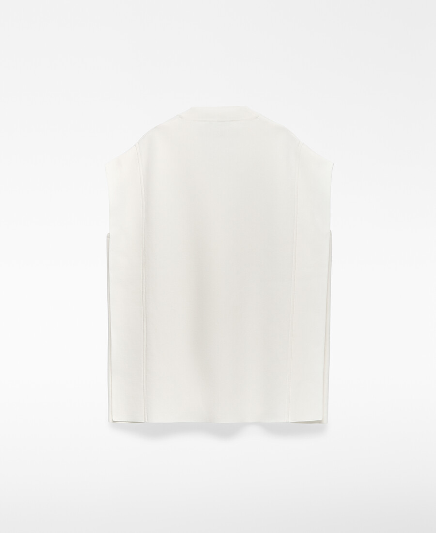 gilet in maglia con pannelli laterali donna